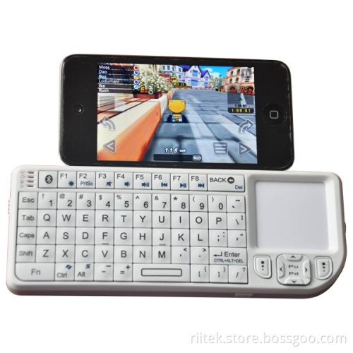 Rii Mini Bluetooth Wireless White Keyboard With Touchpad and Laser Pointer for PC, PS3 and HTPC (RT-MWK02)